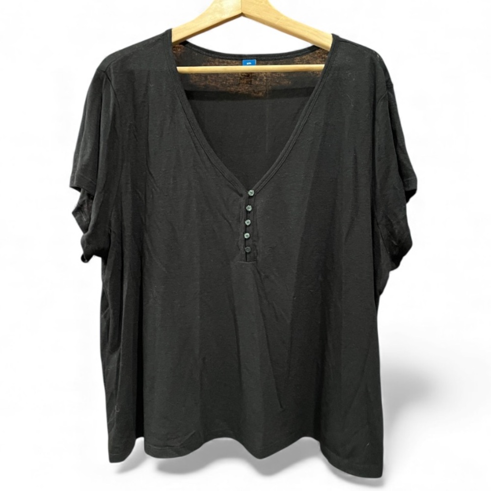 Linen Short Sleeve Henley